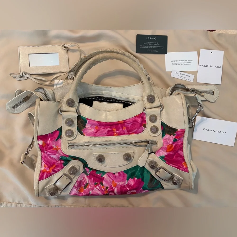 BALENCIAGA Motocross Floral Giant 21 City Bag - Picture 9 of 12